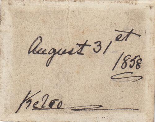Inscription behind photo of David W Yair